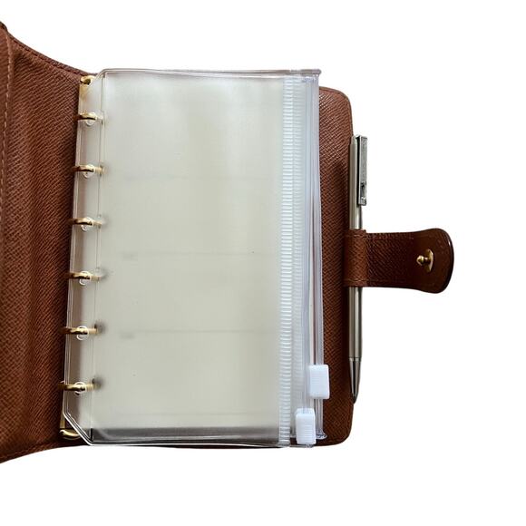 Fits Louis Vuitton PM Agenda Planner Monthly Wkly Refill Paper Mini Pencil Pouch - Picture 3 of 3